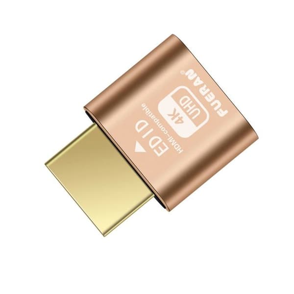Ljud - videoadapter Fueran HDMI Dummy Plug Headless Ghost Display Emulator DDC EDID Emulator Fake Display 4K60Hz-1Pack