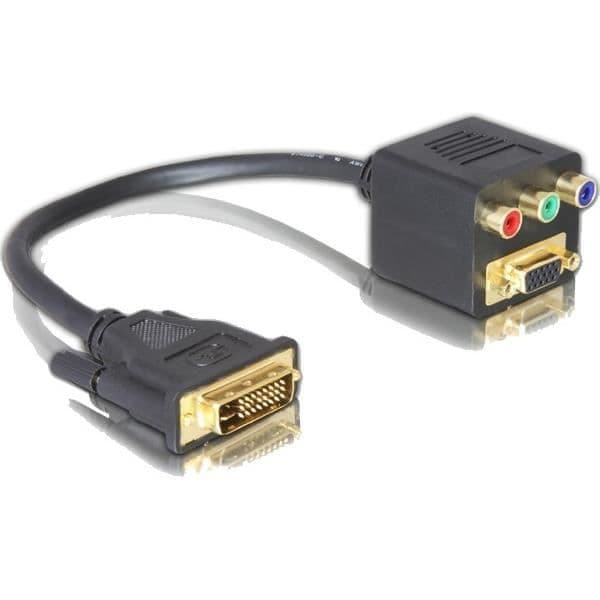 LÅSAD ADAPTER DVI 29 HAN TILL VGA + 3X …