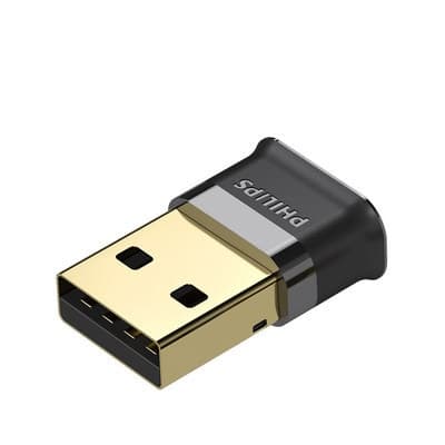 Philips SWR3301 Black USB Bluetooth Adapter 4.0 Wireless Transmitter for Desktop, Laptop, and Speakers
