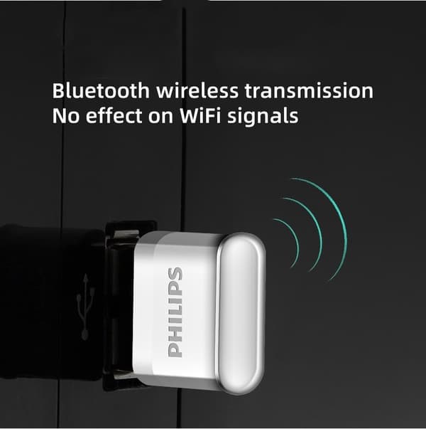 Philips SWR3301 Black USB Bluetooth Adapter 4.0 Wireless Transmitter for Desktop, Laptop, and Speakers