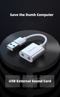 Miniatyrbillede 4 af 5: Philips ekstern USB-lydkortadapter - USB til 3,5 mm hovedtelefon- og mikrofonstik, driverløs plug & play til pc/PS4 - SWR1656Y
