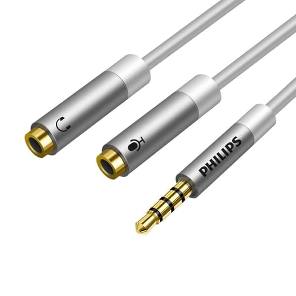 Philips Headset Splitter Lydkabel - 2-i-1 Laptop/PC Mikrofon og Hovedtelefonadapter - SWR2115D/93