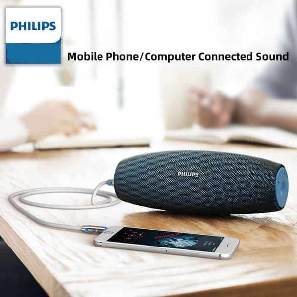 Philips AUX-lydkabel - 3,5 mm han til han stereostik - kompatibel med bil, hovedtelefoner, mobiltelefon, højttalere