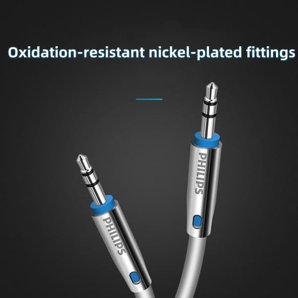 Philips AUX-lydkabel - 3,5 mm han til han stereostik - kompatibel med bil, hovedtelefoner, mobiltelefon, højttalere