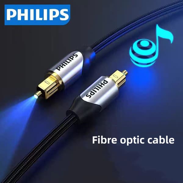Philips optisk lydkabel SPDIF Digital Toslink – Forbinder TV, DVD, Soundbar, Amplifier – SWR21230/93