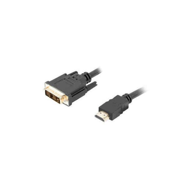 Kabel HDMI till DVI Lanberg Hankontakt/Hankontakt Svart - 3 m