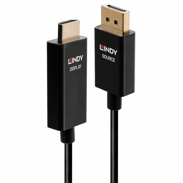 Kabel DisplayPort till HDMI LINDY 40925 Svart 1 m