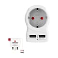 Miniatyrbild 1 av 6: Eladapter Skross 1500280 USB x 2 Europeisk Storbritannien