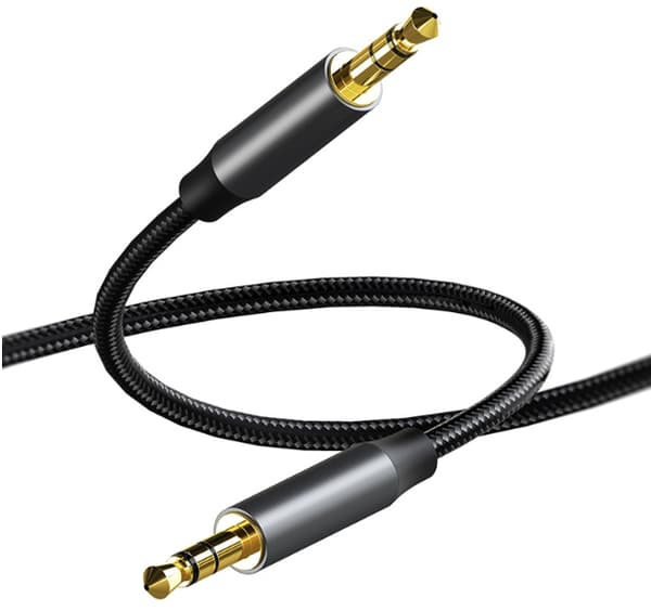 Stereo 3,5 mm:n jatkojohto kaksipään ääniliitäntään, uros-uros, auton audiosovitinkaapeli