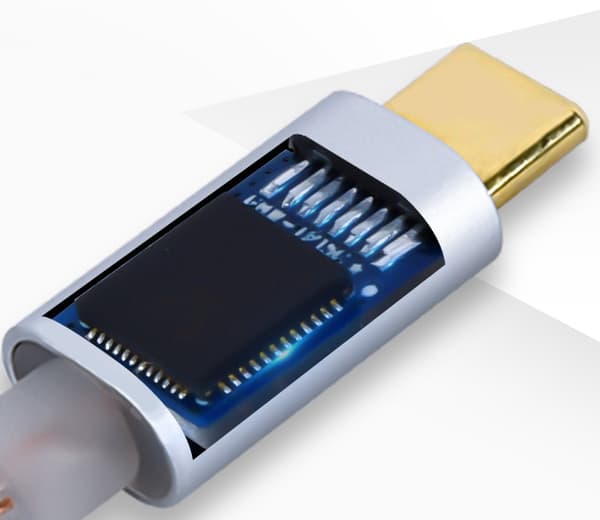 Typ-C till 3,5 mm digital ljudadapterkabel hifi monokristallina kopparöron
