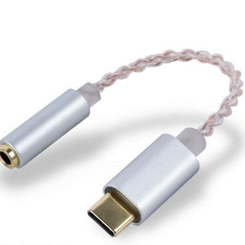 Typ-C till 3,5 mm digital ljudadapterkabel hifi monokristallina kopparöron
