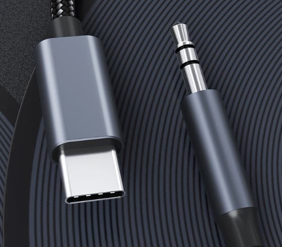 Kuulokesovitinkaapeli TYPE-C - 3.5 mm:n digitaalinen äänen dekoodaus
