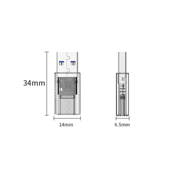 USB3.0-Typec-sovitin Pikalataus tiedonsiirtomuunninpää USB3.0-Typec-kuulokkeille