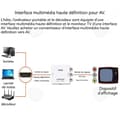 Miniatyrbild 3 av 4: C Mini HDMI till RCA-adapter videoomvandlare stöder 1080p HDMI till AV-adapter 3RCA-omvandlare