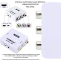 Miniatyrbild 2 av 4: C Mini HDMI till RCA-adapter videoomvandlare stöder 1080p HDMI till AV-adapter 3RCA-omvandlare
