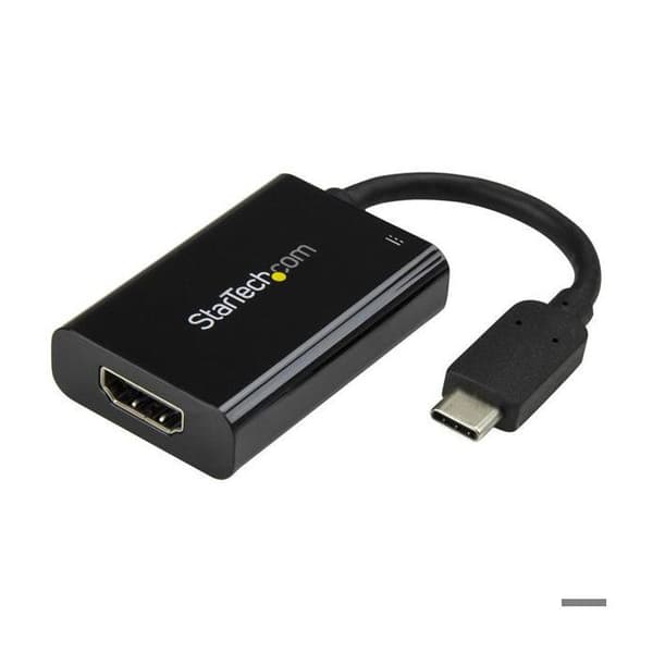 USB-C till HDMI-adapter - STARTECH - 4K 60 Hz - USB Power Delivery - Svart - Video och laddning samtidigt