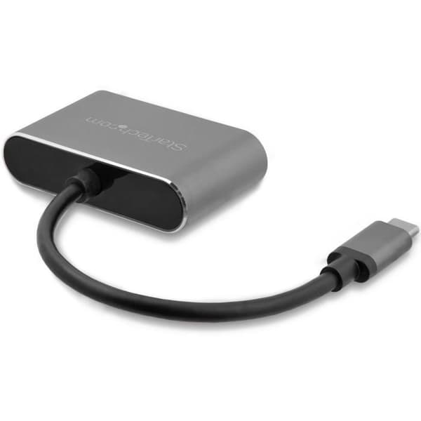 StarTech.com USB-C Digital AV Multiport-adapter - 4K 30 Hz VGA / HDMI-videoutgångar - Space Grey - Integrerad kabel (CDP2HDVGA)