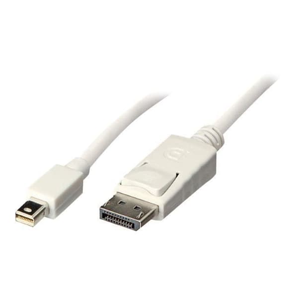 Mini-DP till DisplayPort adapterkabel 5m - Lindy - Vit - HDCP-kompatibel