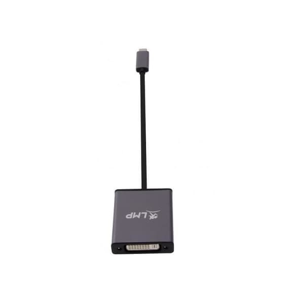 LMP-USB-C till DVI aluminiumhusadapter (DVI-I enkellänk) - rymdgrå