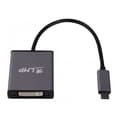 Miniatyrbild 1 av 3: LMP-USB-C till DVI aluminiumhusadapter (DVI-I enkellänk) - rymdgrå