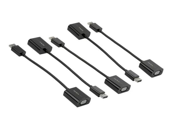 DisplayPort till VGA-adapter - StarTech - 5-pack - 1920x1200 - 0.1 m - Svart