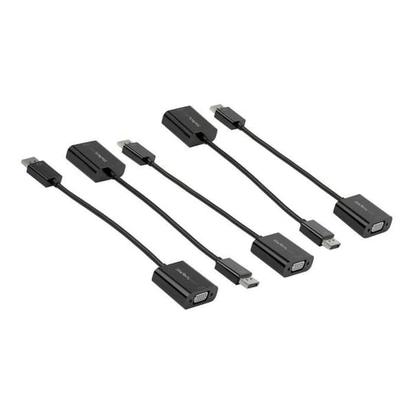 DisplayPort till VGA-adapter - StarTech - 5-pack - 1920x1200 - 0.1 m - Svart