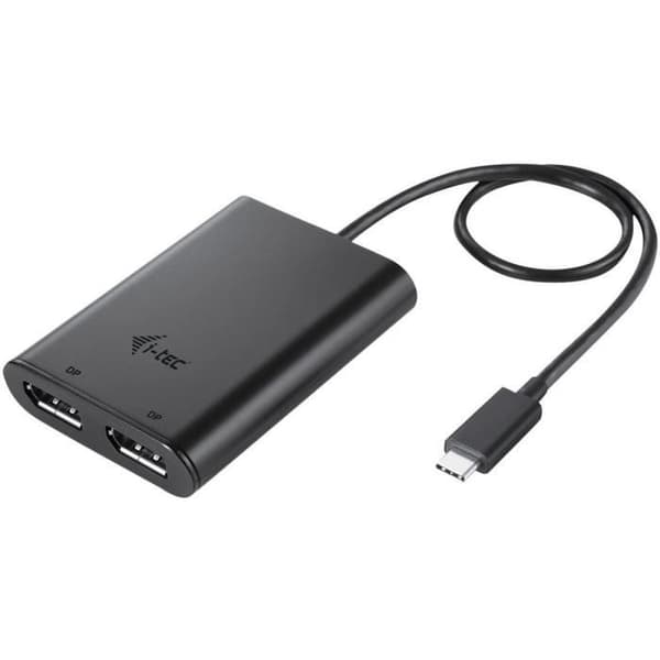 Extern videoadapter - I-TEC - USB-C 3.1 - 2 x DisplayPort (C31DUAL4KDP) Svart