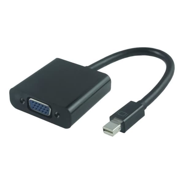 MicroConnect Mini DisplayPort VGA Video Converter Black-MDPVGA2B