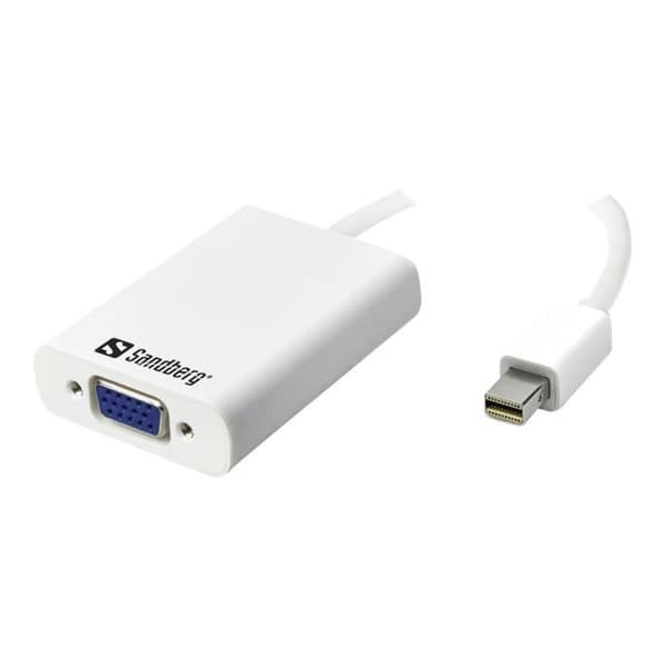 Sandberg Adapter MiniDP>VGA+Audio Mini DisplayPort VGA videokonverterare