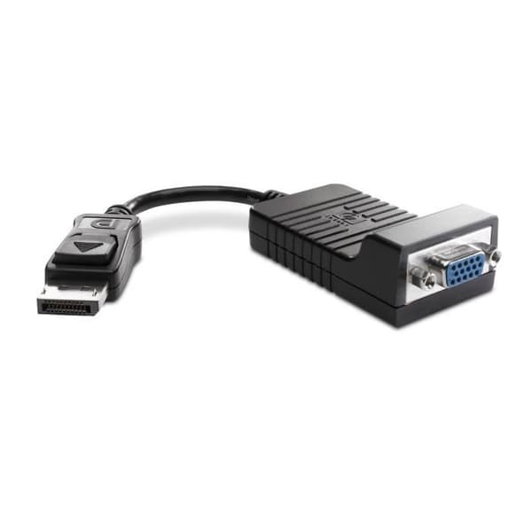 HP DisplayPort till VGA-adapter, 0,2 m, DisplayPort, VGA (D-Sub), hane, hona, koppar
