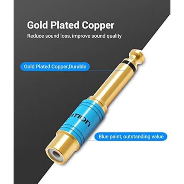 VENTION VDD-C03 3,5 mm hona till hane adapter - Adapter - 3,5 mm jack - hona till hane - vit