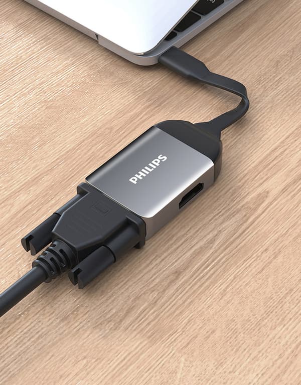 Philips Type-C till HDMI/VGA-expansionsdocka Apple Thunderbolt 3/4 till TV-skärm-expansionsdocka