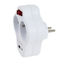 Miniatyrbillede 4 af 5: Esperanza ELK311W Elektrisk splitter 2 GN. USB-C USB-A ON. Hvid