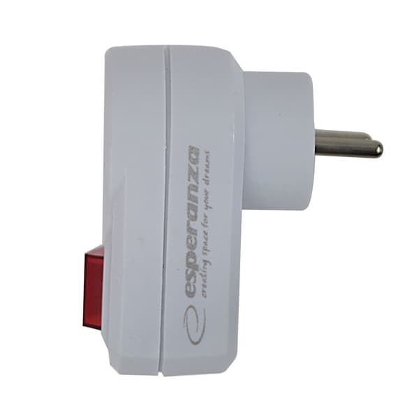 Esperanza ELK301W Elektrisk Splitter 1 stikkontakt Afbryder Hvid