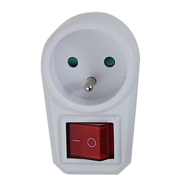 Esperanza ELK301W Elektrisk Splitter 1 stikkontakt Afbryder Hvid