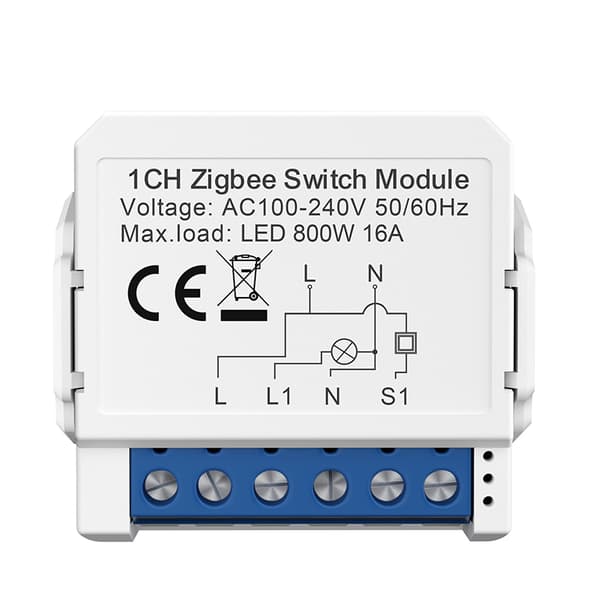 INF ZigBee Smart Switch Module - 1 Gang, Neutral Required, White