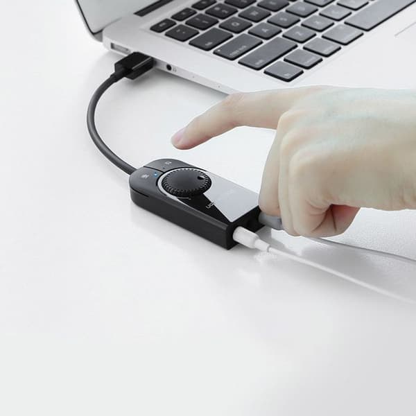 USB ljudadapter till 3x Jack OTG - Ugreen (40964) - Svart