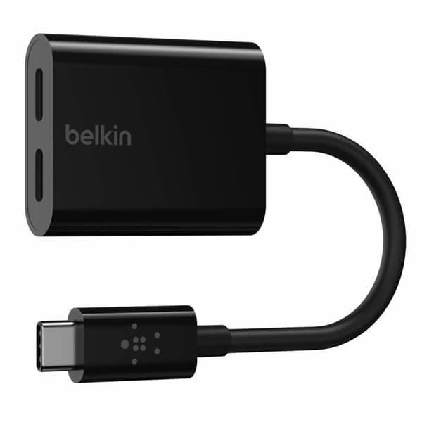 USB-C-adapter - BELKIN - Audi - Dubbelportladdning - Kompatibel med telefon/surfplatta/dator Svart