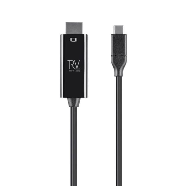 Rvelon USB-C till HDMI 1.4-kabel 4K - 2 meter med chipset