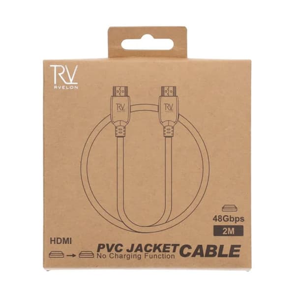 Rvelon HDMI 2.1 Kabel AM till AM (28AWG) - 2 meter