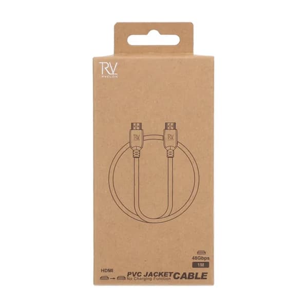Rvelon HDMI 2.1 Kabel AM till AM (30AWG) -1 meter