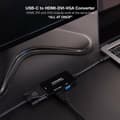 Miniatyrbild 4 av 4: USB-C till VGA/HDMI/DVI Adapter NANOCABLE 10.16.4301-ALL 20 cm Svart