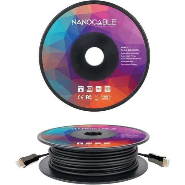 HDMI-kabel NANOCABLE 10.15.2180 80 m Sort