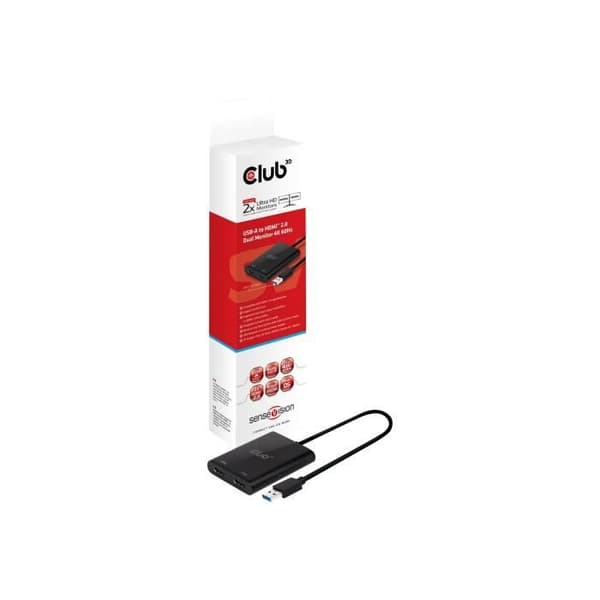 Club 3D SenseVision - Extern videoadapter - USB 3.1 Gen 1 - 2 x HDMI