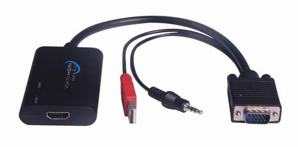 MicroConnect VGA - HDMI-omvandlare med USB-ström