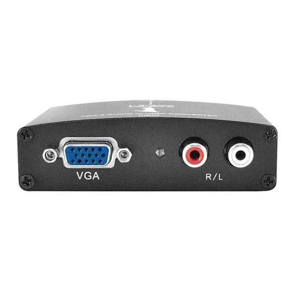 VGA- och ljudomvandlare till HDMI - LINDY - FullHD 1080p - Plug-and-Play - Svart