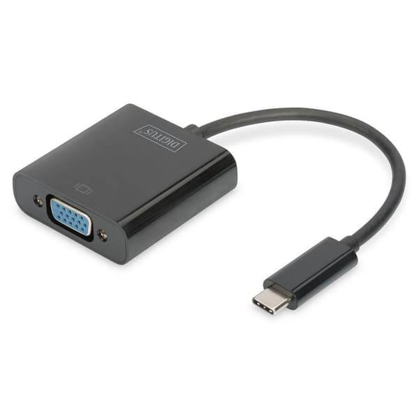 USB C til VGA-Adapter Digitus by Assmann DA-70853 Sort