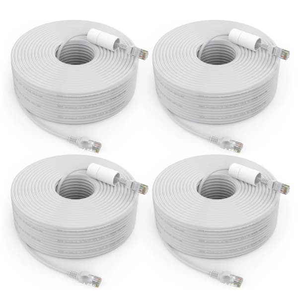 Ethernet-verkkokaapeli, 30 metrin pituus, RJ45-liitin,4Kpl Kaapeli 30.4M