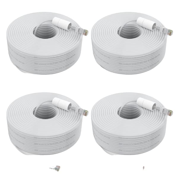 Ethernet-verkkokaapeli, 30 metrin pituus, RJ45-liitin,4Kpl Kaapeli 30.4M