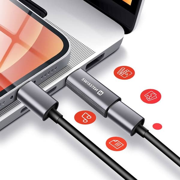 USB-C Hane till Lightning Hona 3A Swissten Swissten Grå